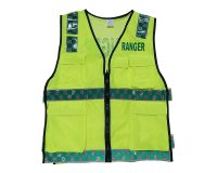 Safety Vest - Utility Style, Fluoro Yellow, Ranger (Green) front & back